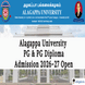 Alagappa University PG Admission 2026-27 Begins; Apply by May 20  @alagappauniversity.ac.in